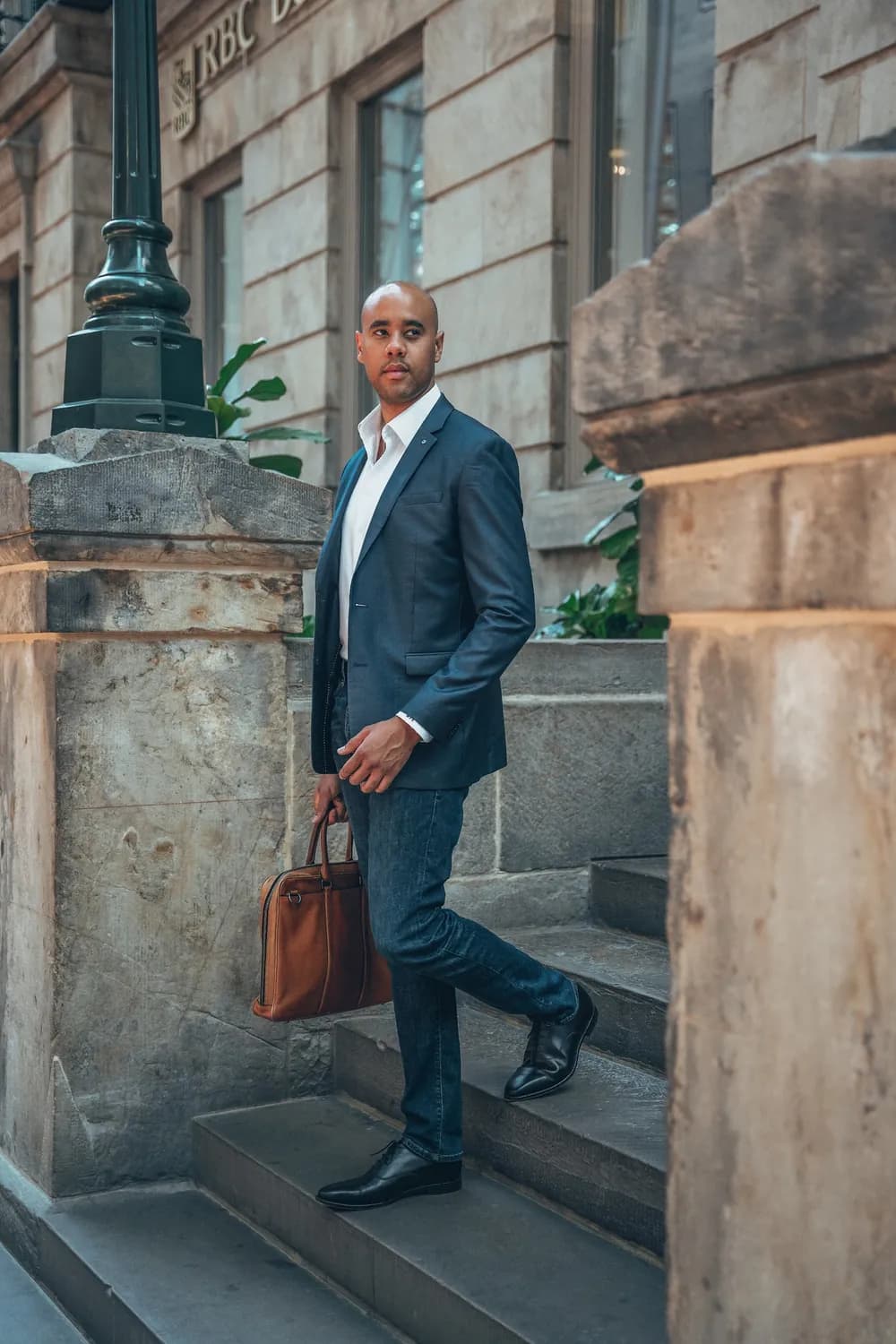 Modern Gent client, photographed in a real place from his own life