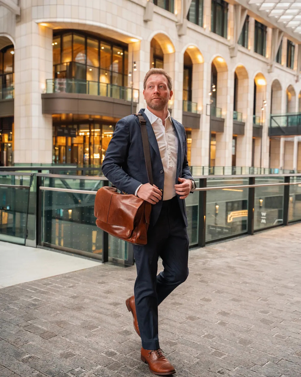 Modern Gent client, photographed in a real place from his own life